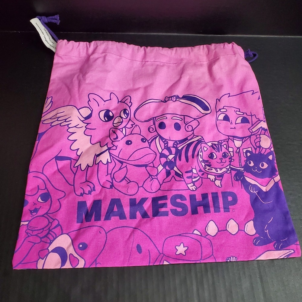 Makeship Pink Drawstring Dust BAG REPLACEMENT for Limited Edition Plush 17"x17"